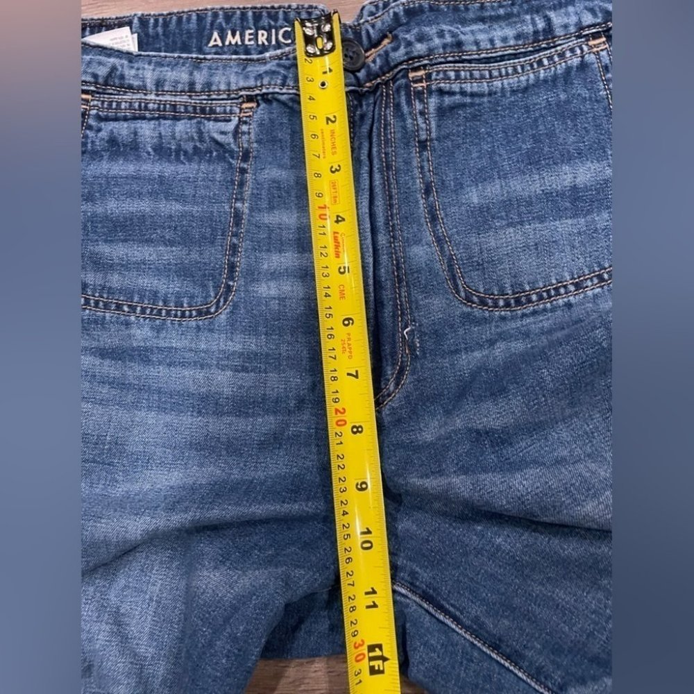 American Eagle Wide Leg High Rise with square pockets L26/ Size 4 - Picture 6 of 7